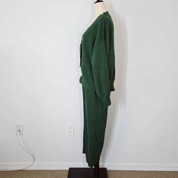 FREE PEOPLE WOMEN'S solar cardigan sweater set green Size Small NEW - Picture 5 of 13